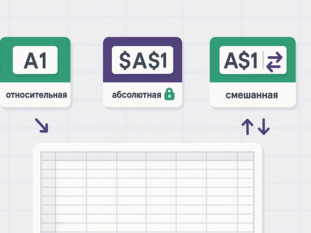 Абсолютные и относительные ссылки в Excel