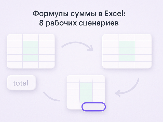 Формулы суммы в Excel: 8 рабочих сценариев
