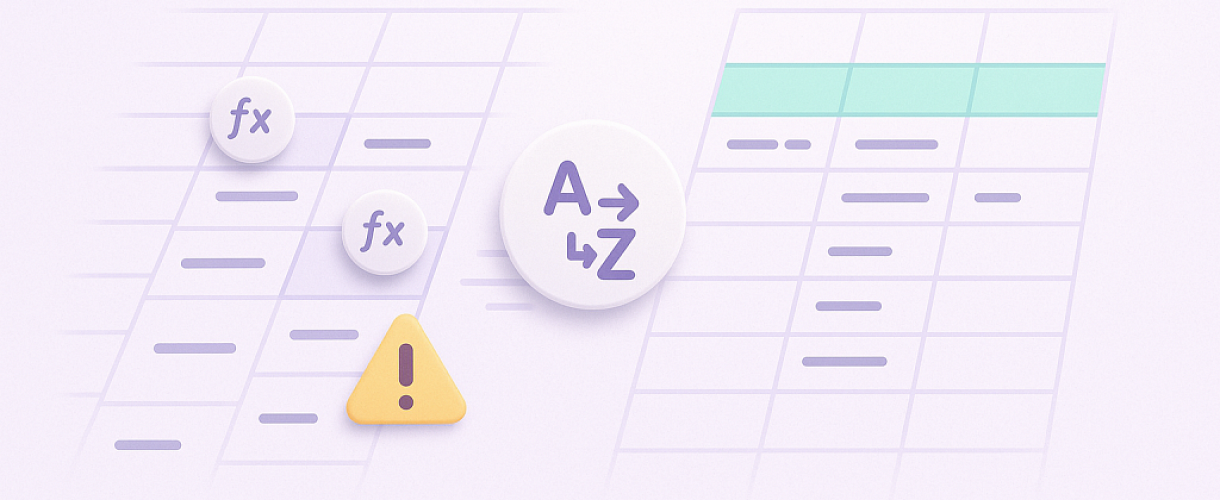 Как сортировать таблицу с формулами в Excel (и ничего не сломать)