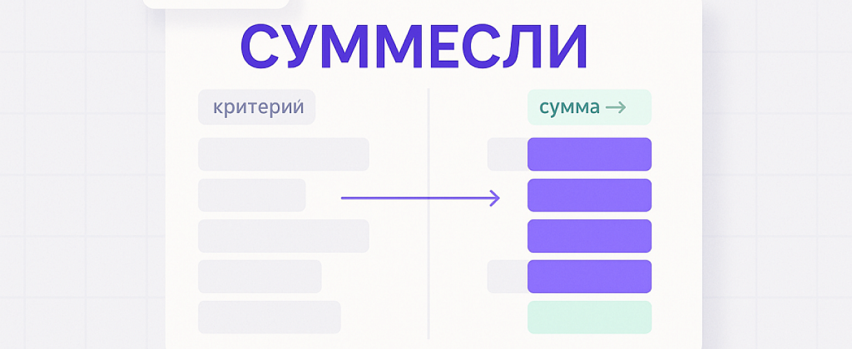 Как посчитать сумму по условию в Excel: функция СУММЕСЛИ для новичков